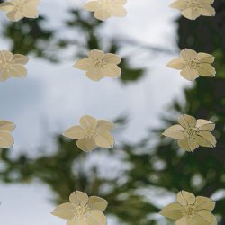 Juwel Line Inox with 24 K Gold Flowers