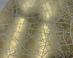 PVD Gold Edelstahlblech mit Strukturätzung