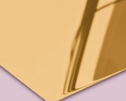 Edelstahl PVD Kupferfarben Spiegelpolitur mit warmer Anmutung